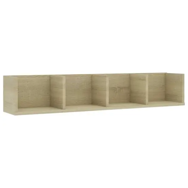 vidaXL CD-hylla sonama-ek 100x18x18 cm konstruerat trä Fynd