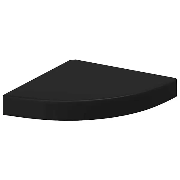 Erbjudande vidaXL Svävande hörnhylla svart 25x25x3,8 cm MDF