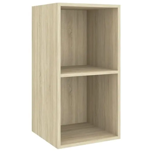 Billigare vidaXL Väggmonterad tv-bänk somona-ek 37x37x72 cm konstruerat trä