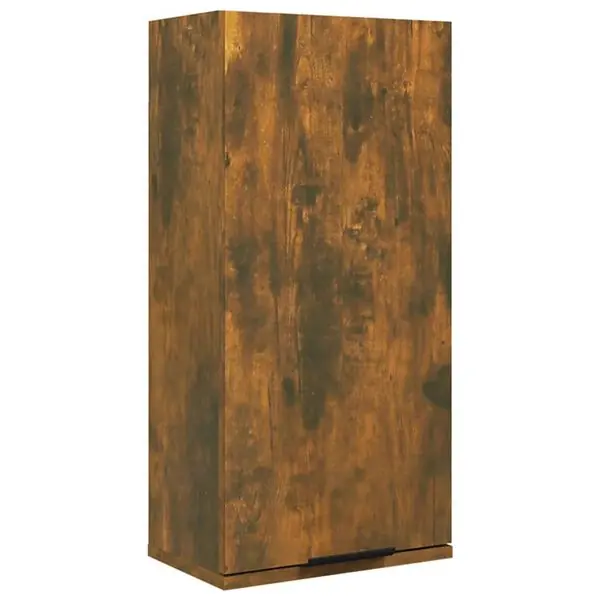 Kampanj vidaXL Badrumsskåp väggmonterat rökfärgad ek 32x20x67 cm
