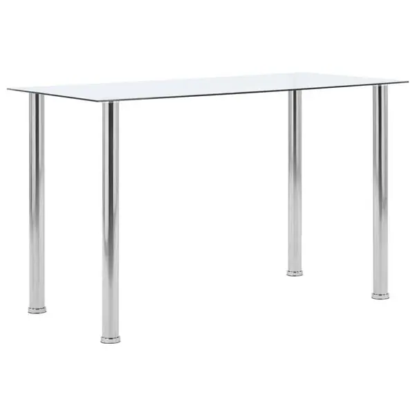 vidaXL Matbord transparent 120x60x75 cm härdat glas Köp online