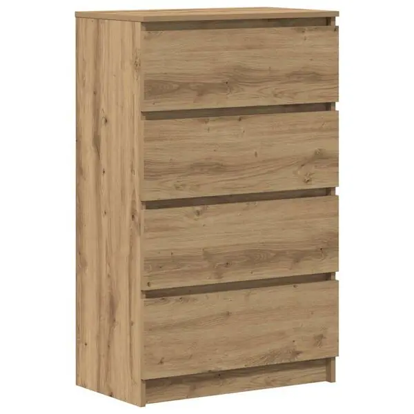 vidaXL Skänk hantverksmässig ek 60x35x98,5 cm konstruerat trä Fynd