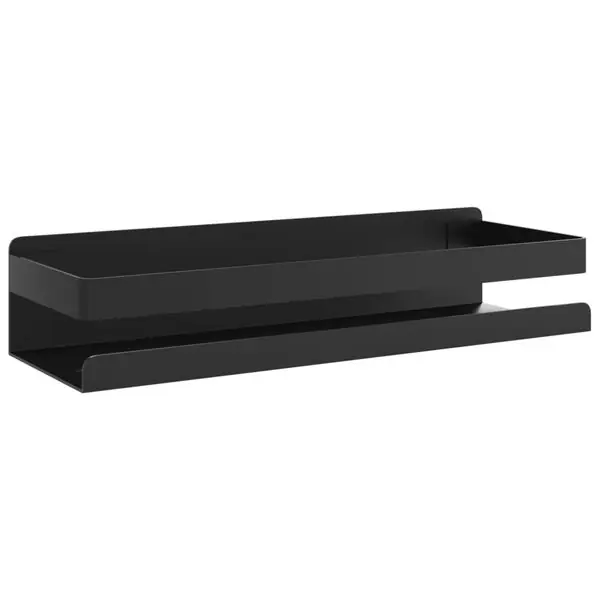 Trygg betalning vidaXL Duschhylla matt svart 30x10x6 cm borstat 304 rostfritt stål