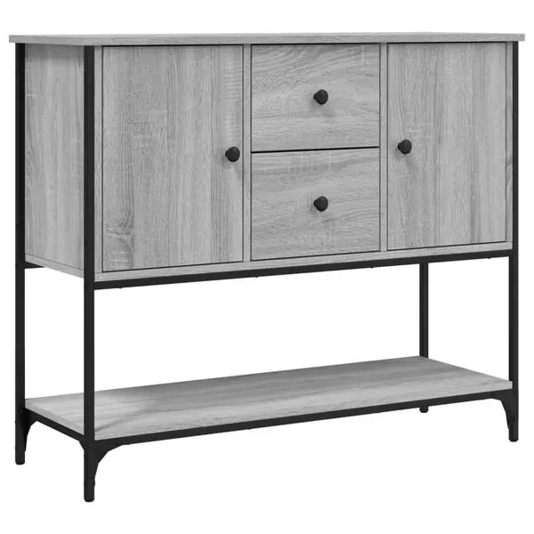 Outlet vidaXL Skänk grå sonoma 100x36x85 cm konstruerat trä