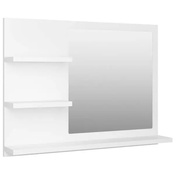 vidaXL Badrumsspegel vit 60x10,5x45 cm konstruerat trä Fynd