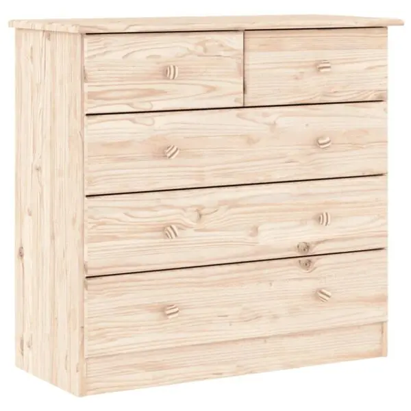 vidaXL Byrå ALTA 77x35x73 cm massiv furu Kampanjpris