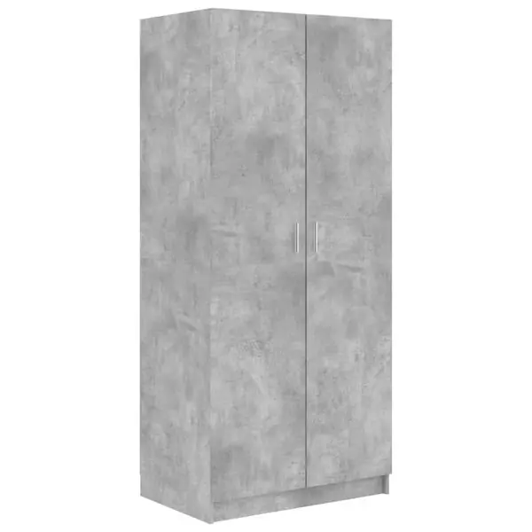 Billig vidaXL Garderob betonggrå 80x52x180 cm konstruerat trä