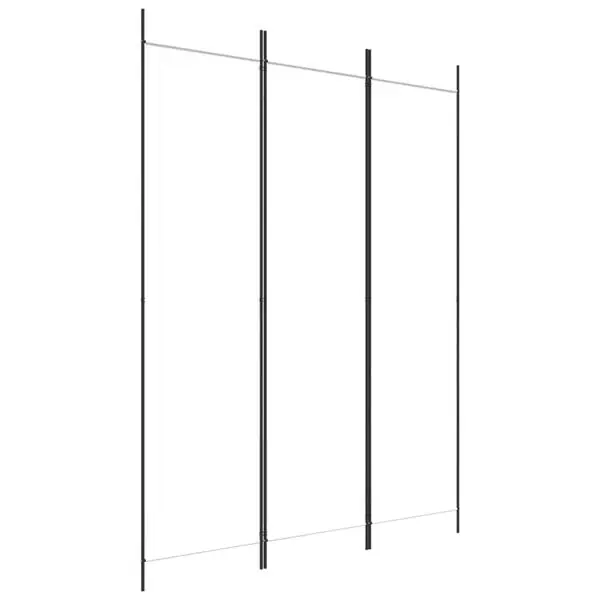 vidaXL Rumsavdelare 3 paneler vit 150x200 cm tyg Expressleverans