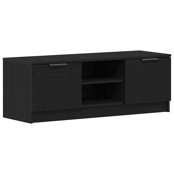 vidaXL TV-skåp Svart Ek 102 x 32 x 35.5 cm Konstruerat trä Rea