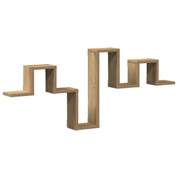 vidaXL Vägg hylla Väggmonterad Artisan Ek 104.5 x 43 x 10 cm Lägg i varukorgen