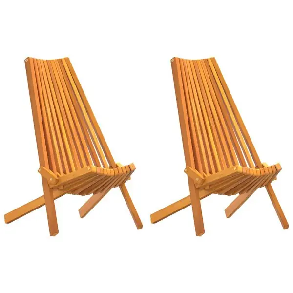 Rabatter vidaXL Stol 2 pcs Brun 69 x 56 x 84 cm Massivt Akaciaträ