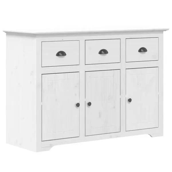 Köp nu vidaXL Skänk BODO vit 115,5x44x80 cm massiv furu