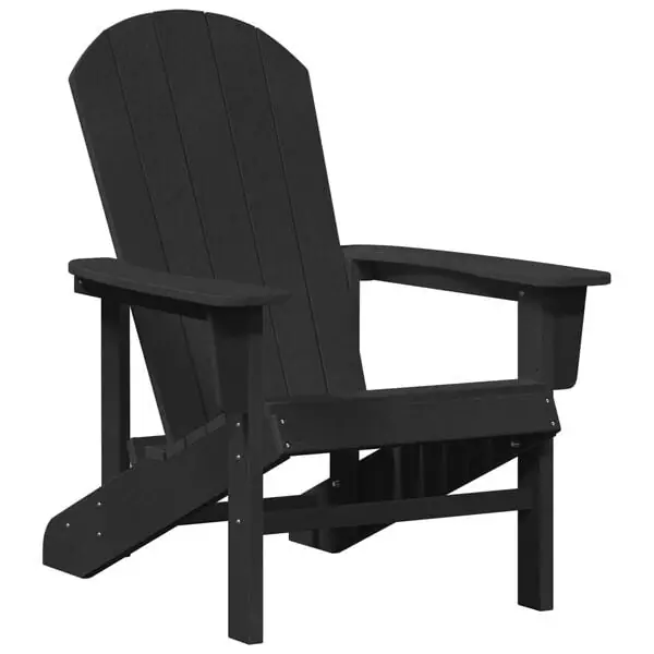 vidaXL Adirondackstol Svart 82 x 74 x 92 cm HDPE Erbjudande