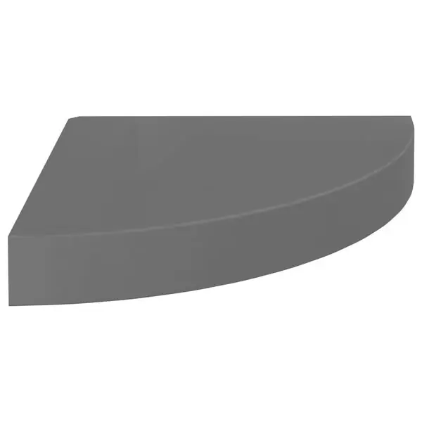 vidaXL Svävande hörnhylla grå högglans 25x25x3,8 cm MDF Nyhet