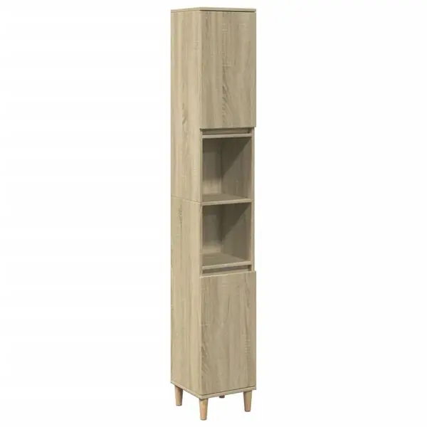 vidaXL Badrumsskåp sonoma-ek 30x30x190cm konstruerat trä Utförsäljning