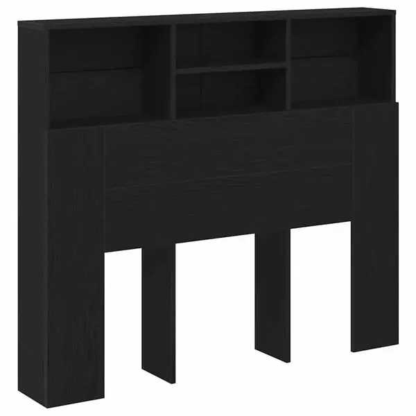 vidaXL Sänggavelsskåp Svart Ek 120 x 19 x 103,5 cm Konstruerat trä Beställ idag