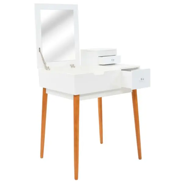 I lager vidaXL Sminkbord med spegel MDF 60x50x86 cm