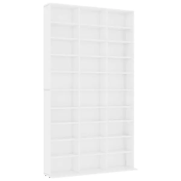 Expressleverans vidaXL CD-hylla vit 102x23x177,5 cm konstruerat trä