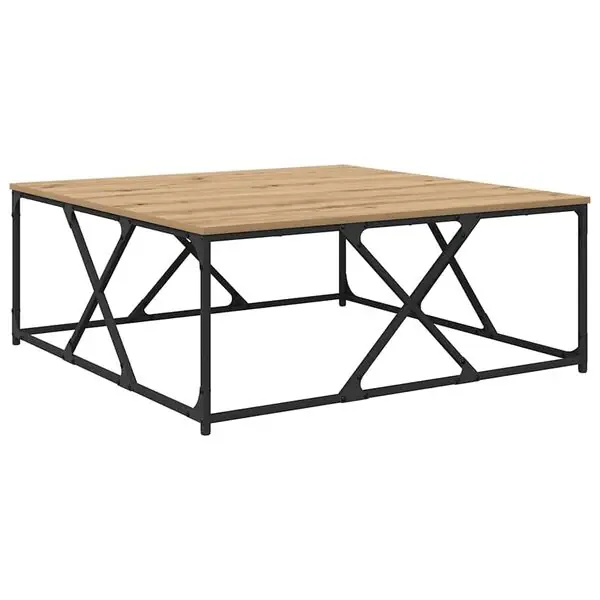 Lågt pris vidaXL Kaffeebord Artisan Ek 100 x 100 x 40 cm Konstruerat trä