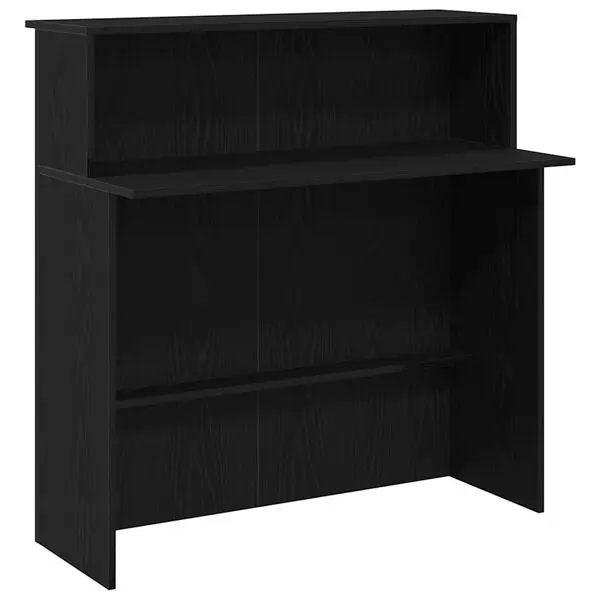 vidaXL Receptionsdisk svart 100x50x103,5 cm konstruerat trä Rabatt