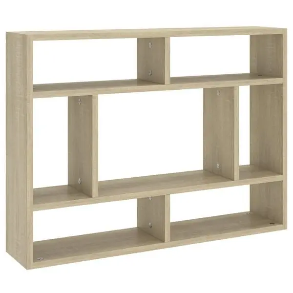 vidaXL Vägghylla sonoma-ek 75x16x55 cm konstruerat trä Sista chansen