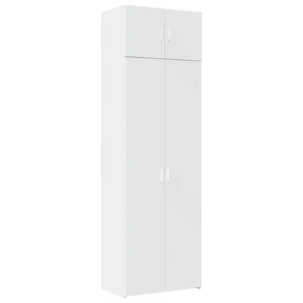 vidaXL Förvaringsskåp vit 70x42,5x225 cm konstruerat trä Säker betalning