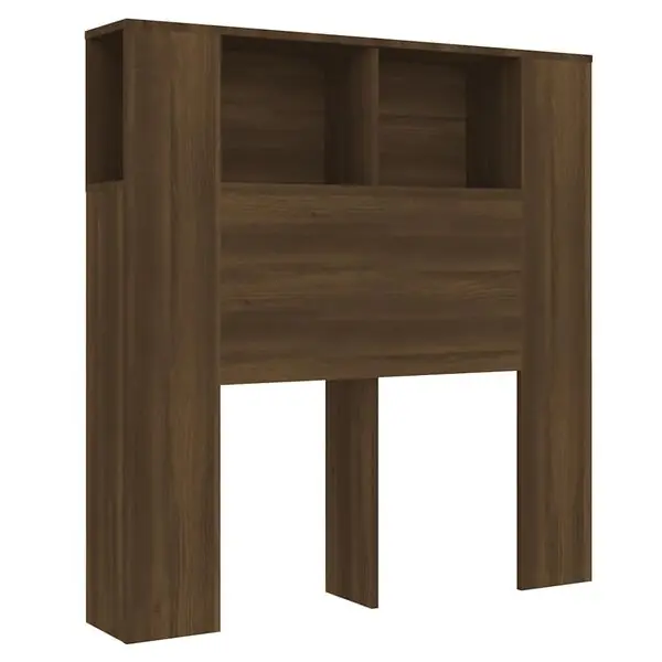 vidaXL Sänggavel med förvaring brun ek 100x18,5x102,5 cm Bästa pris
