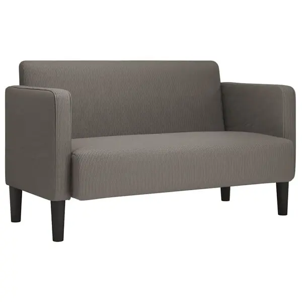vidaXL Loveseat soffa ljusgrå 109 cm manchestertyg Beställ idag