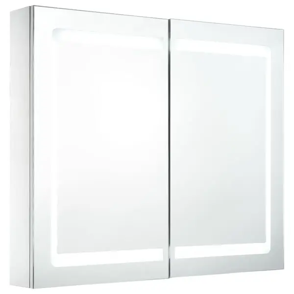 vidaXL Badrumsskåp med spegel LED 80x12,2x68 cm Säker betalning