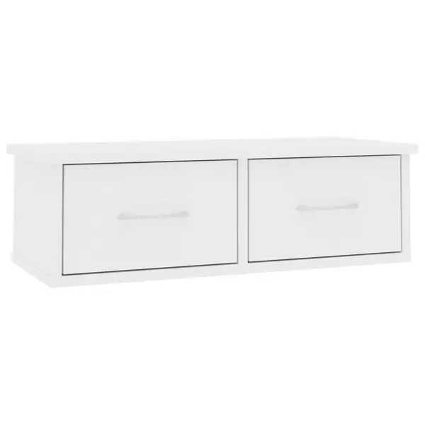 Kampanjpris vidaXL Väggmonterade lådor vit 60x26x18,5 cm konstruerat trä