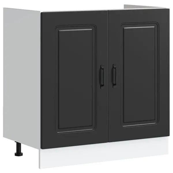 Endast denna vecka vidaXL Diskbänk underskåp Kalmar svart 80x46x81,5 cm konstruerat trä