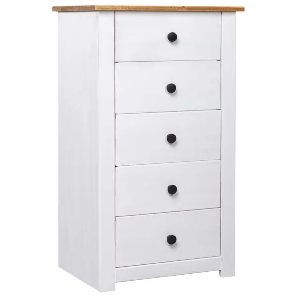 Sänkt pris vidaXL Byrå vit 46x40x89 cm furu panama