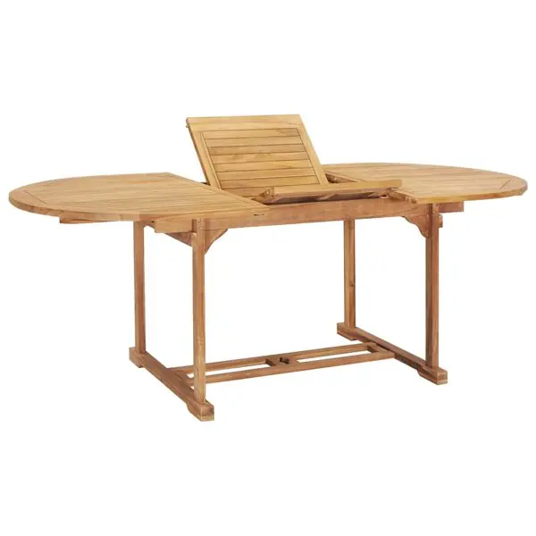 vidaXL Trädgårdsbord utdragbart 150-200x100x75 cm massiv teak Endast denna vecka
