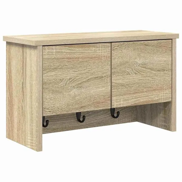 vidaXL Väggmonterad Klädhängare med hylla Sonoma-ek 50 x 20 x 30 cm Beställ nu