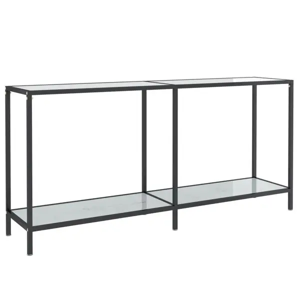 vidaXL Konsolbord vit 160x35x75 cm härdat glas Billig