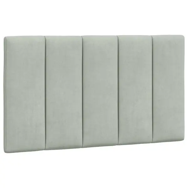 vidaXL Headboard Cushion "Hanko" Light Grey 80 cm Velvet Reapris