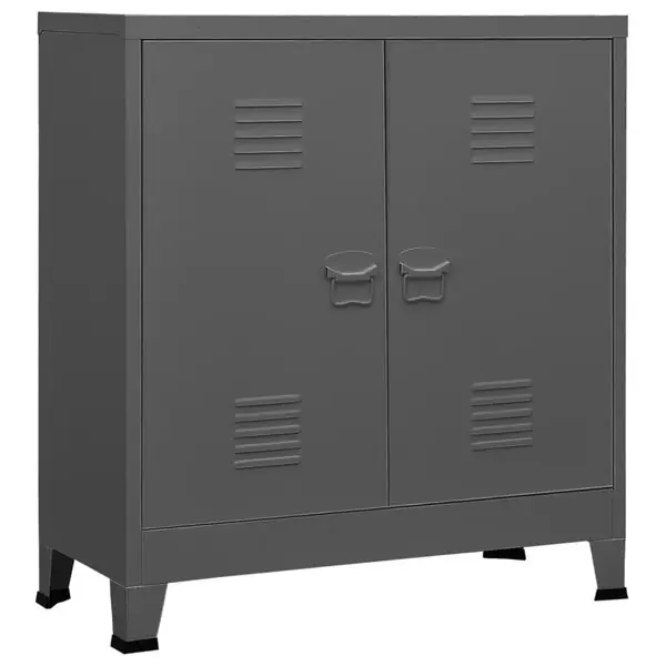 vidaXL Industriellt förvaringsskåp antracit 90x40x100 cm stål Rabatter