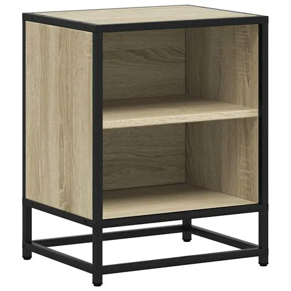 Beställ nu vidaXL Sängbord sonoma-ek 40x31x50 cm konstruerat trä och metall