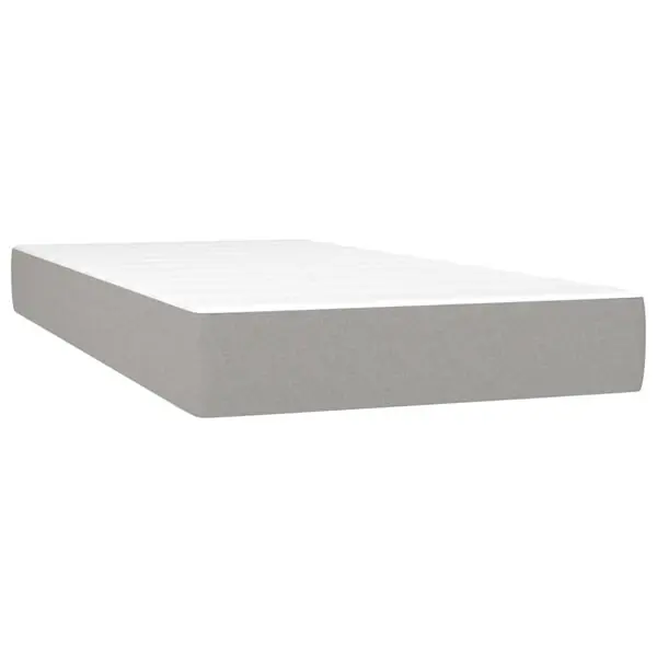 vidaXL Pocketresårmadrass medium ljusgrå 80x200x20 cm tyg Snabb frakt