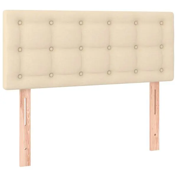 vidaXL Sänggavel gräddvit 80x5x78/88 cm tyg Sista chansen