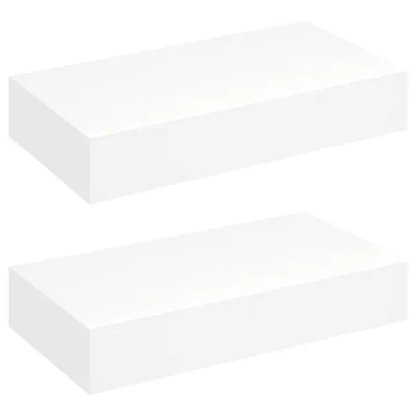 Bästa pris vidaXL Flytande vägghylla med 1 låda MDF vit