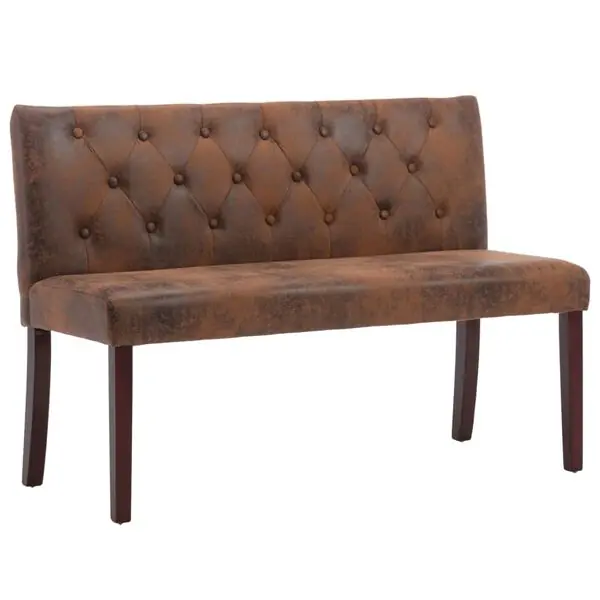 Erbjudandepris vidaXL Bänk 120 cm konstmocka brun