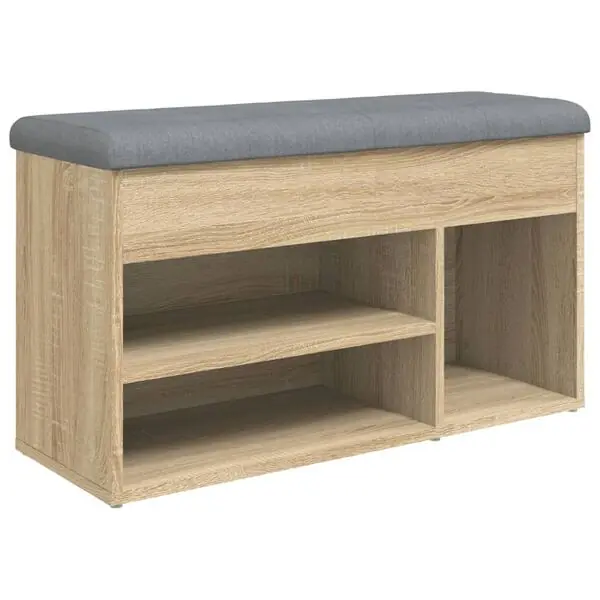 vidaXL Skobänk sonoma-ek 82x32x45,5 cm konstruerat trä Billigare