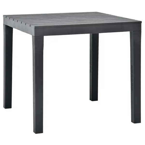 Snabb frakt vidaXL Trädgårdsbord antracit 78x78x72 cm plast