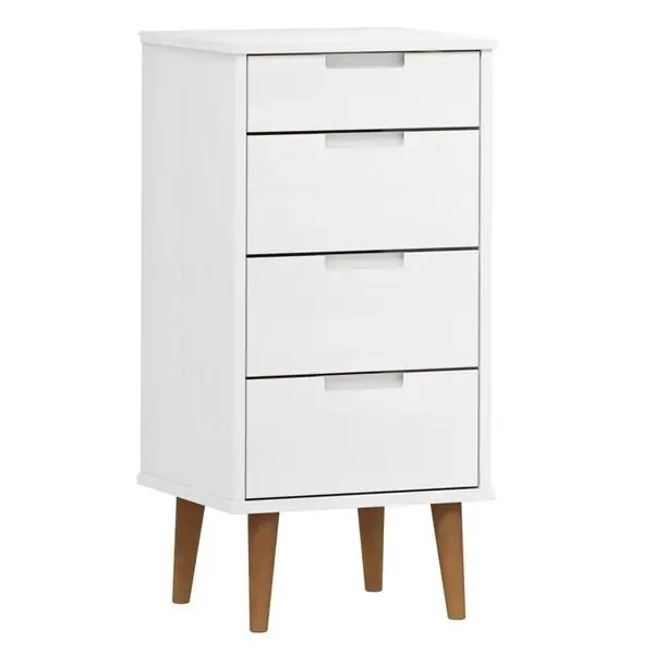 vidaXL Byrå MOLDE vit 40x35x82 cm massiv furu Erbjudande