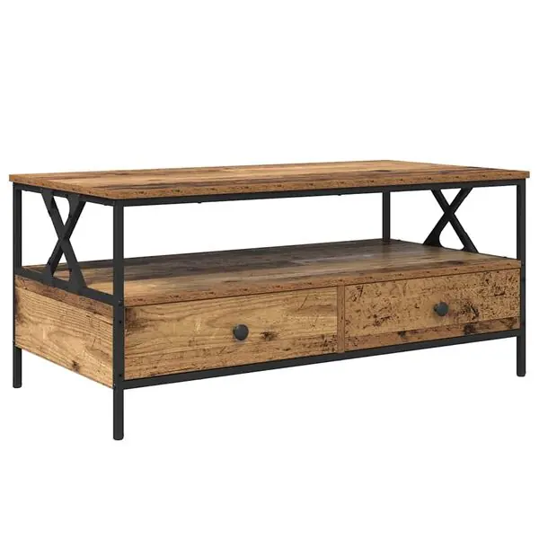 Populärt val vidaXL Kaffeebord Gammalt trä 100 x 51 x 45 cm Konstruerat trä