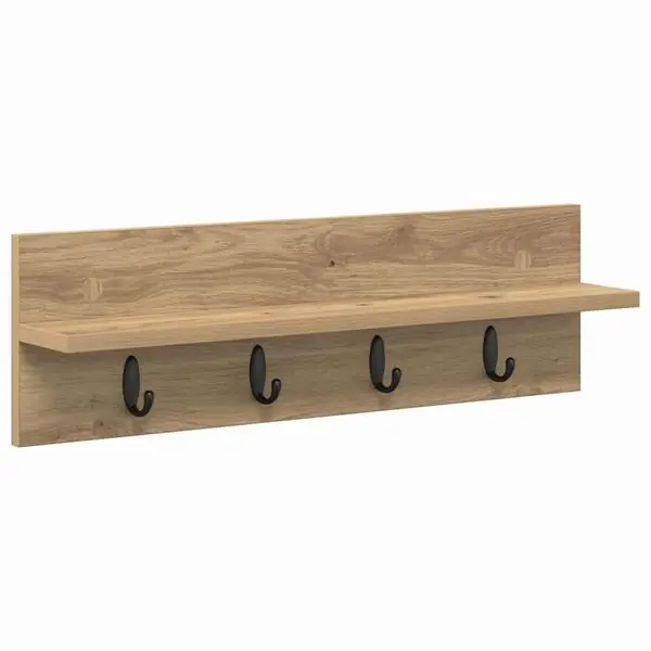 vidaXL Väggmonterad Klädhängare Artisan Ek 60 x 10,5 x 18 cm Snabb leverans