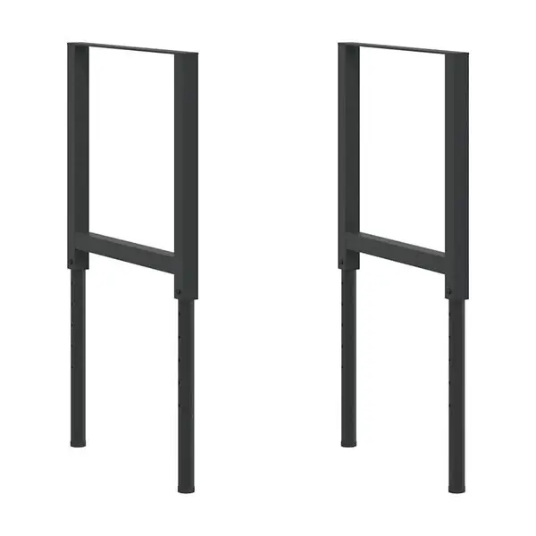 Rabatter vidaXL Ramar till arbetsbänk 2 st metall 55x(69-95,5) cm svart