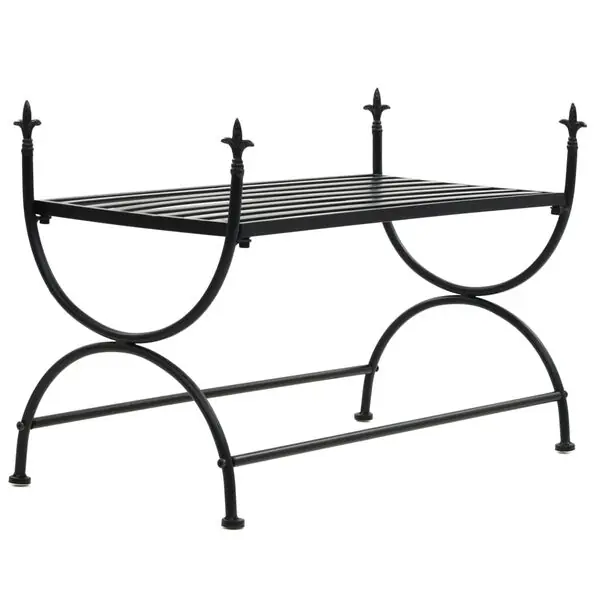 vidaXL Bänk vintage stil metall 83x42x55 cm svart Outlet