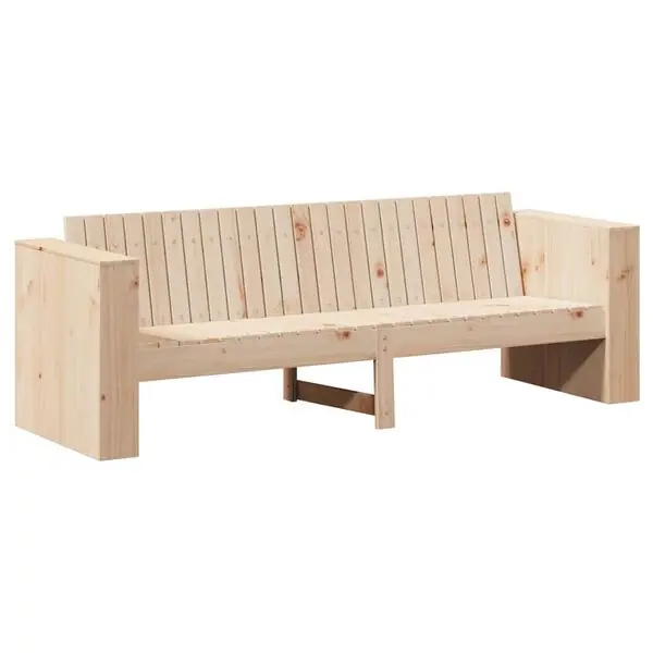 vidaXL Trädgårdsoffa Naturfärg 185,5 x 60 x 62 cm Massiv furu Köp nu